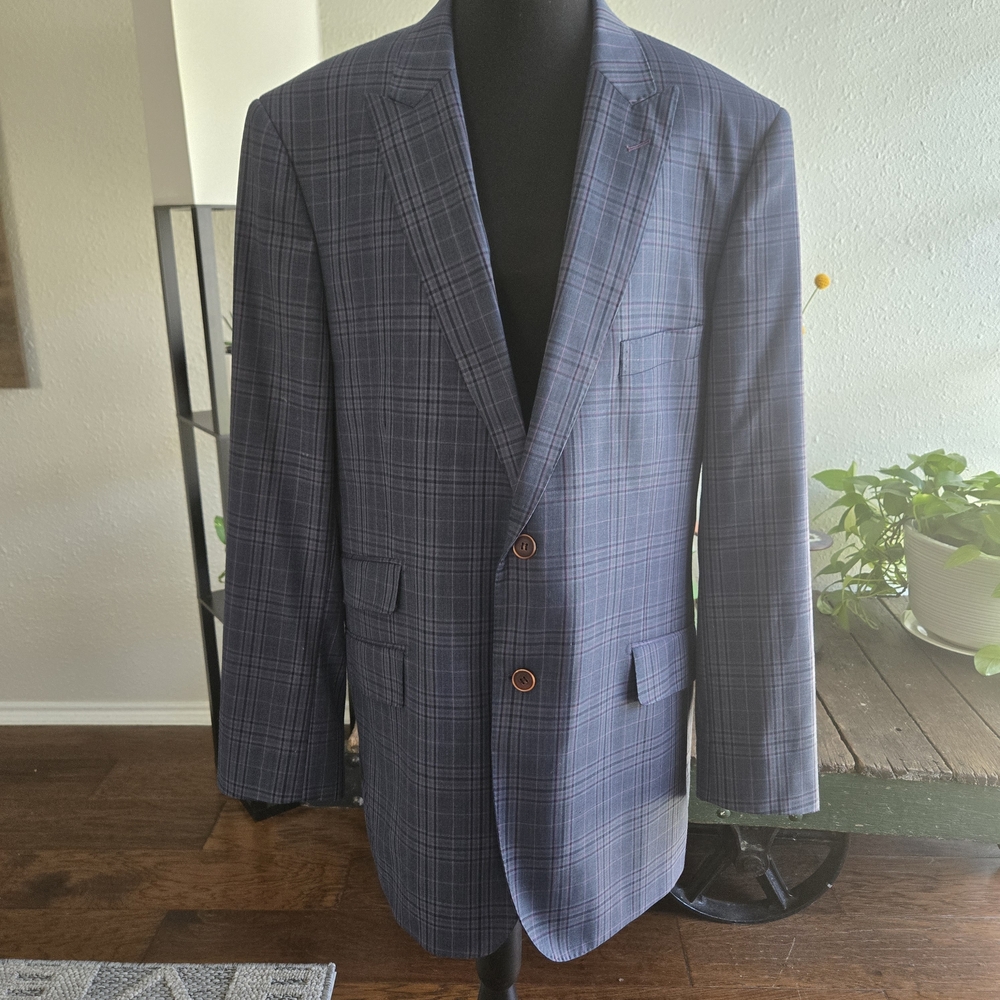 Custom Made Italian Plaid Blazer- Sartoria Tosi
